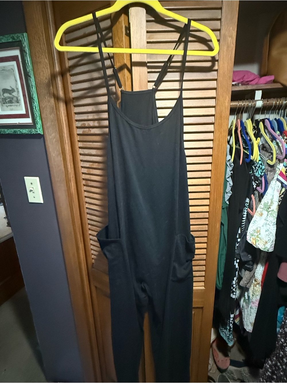 SHEIN Black Sleeveless Pocket Jumpsuit with Strappy Back